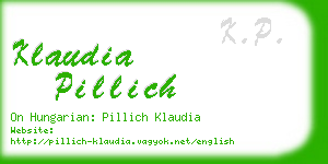 klaudia pillich business card